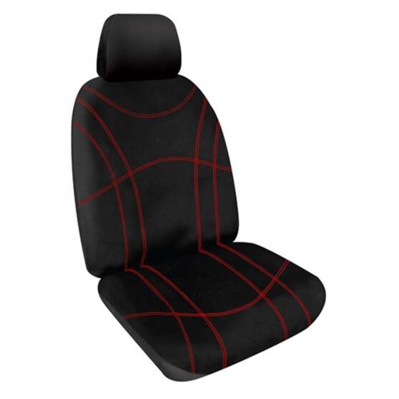 Sperling Getaway Neoprene Seat Covers – Black with Red Stitching, Rear – CA005.806 TMGETRED