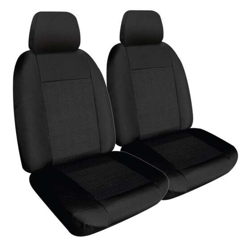 Weekender Jacquard Ready Made Seat Covers – Front, Black, Suits ASX