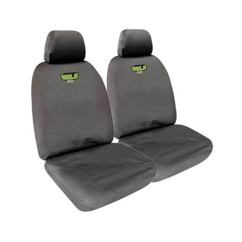 Hulk 4×4 Heavy Duty Canvas Seat Covers – Grey Front, HU6090