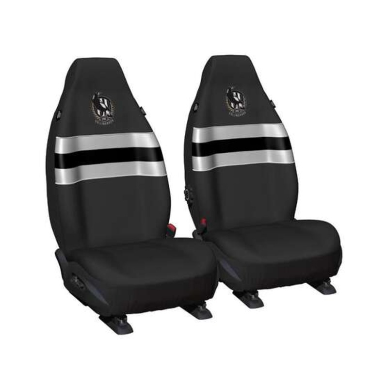 AFL Seat Covers, size 60, built in headrest, front pair – Collingwood – PPAFLCOL6/2