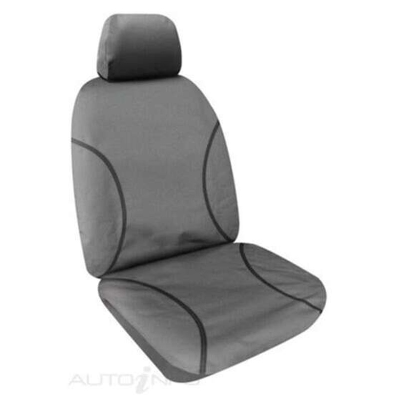 Tradies Canvas Ready Made Seat Covers – Rear, Grey, Suits Patrol