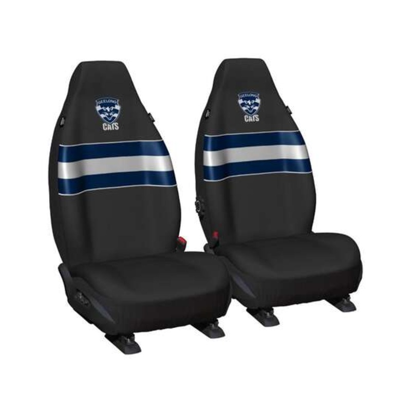 AFL Seat Covers, size 60, built in headrest, front pair – Geelong – PPAFLGEE6/2