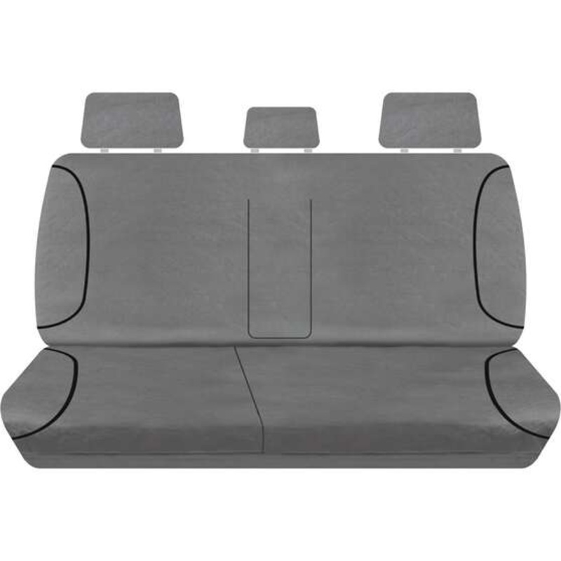 Tradies Canvas Ready Made Seat Covers – Rear, Grey, Suits Hilux