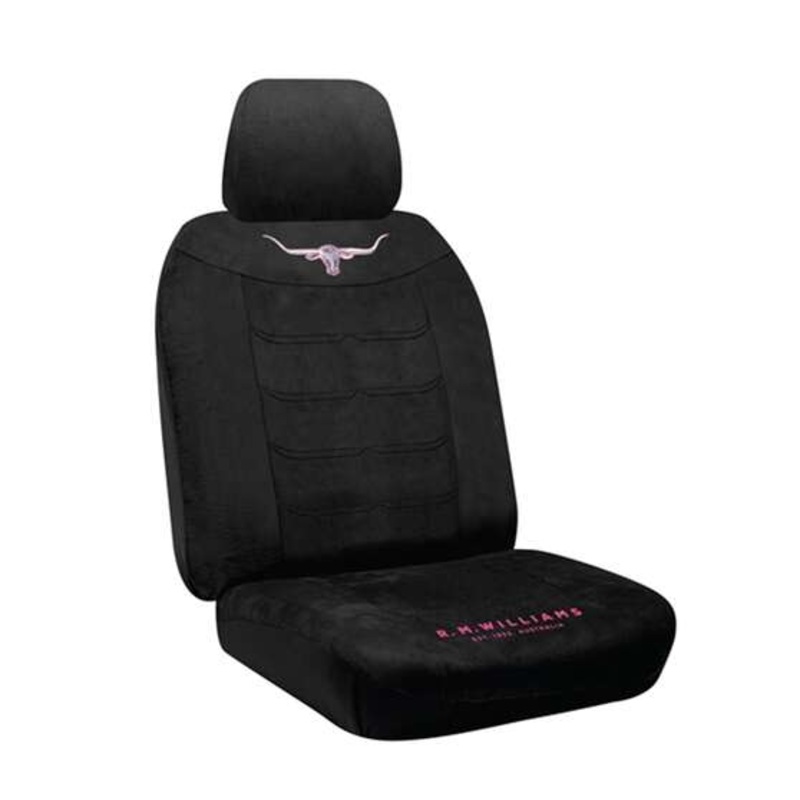 Sperling R.M.Williams Jillaroo Suede Seat Covers – Black, Rear – TOY5026.1043 TMRMWJLBLK