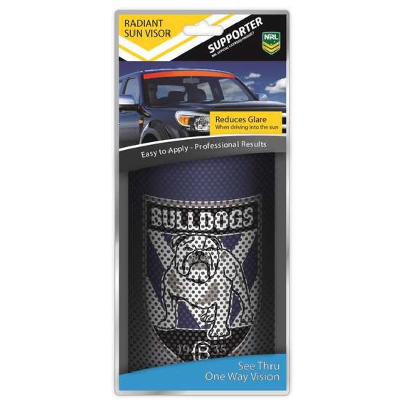 NRL Bulldogs iTAG See-Thru Sun Visor – Radiant Design – N-STSV-RT-BU