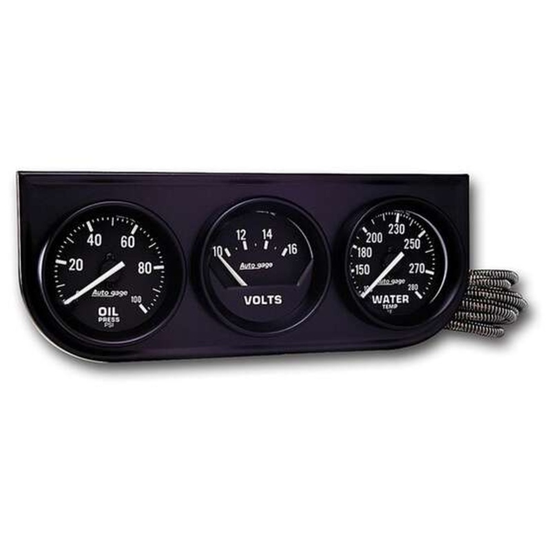 Autometer 3 Gauge Oil/Volt/Water In Black Console – 2 1/16 Inch, AU2397