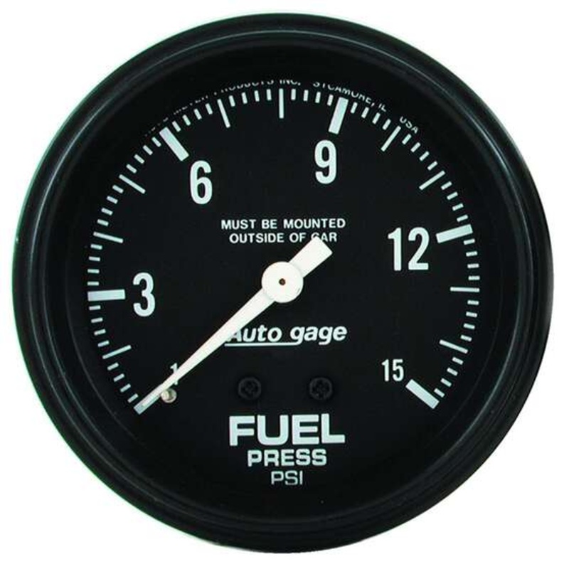 Autometer Auto Gage Fuel Pressure Mechanical Gauge – 0 – 15 PSI, 2 5/8 Inch, AU2311