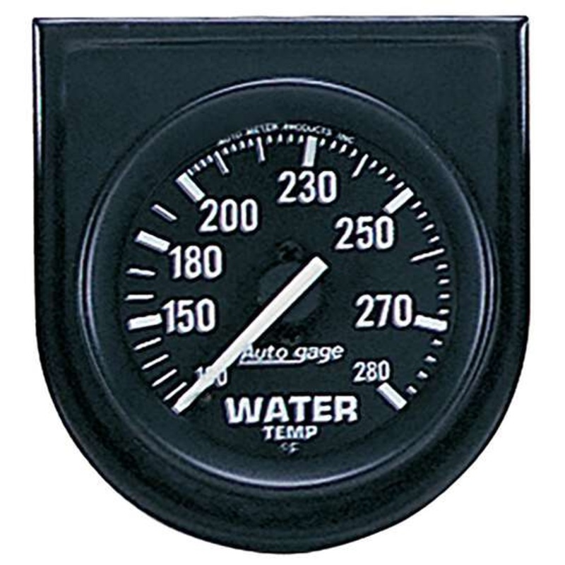 Autometer Auto Gage Water Temperature Gauge Black Panel – 100 – 280 F, 2 1/16 Inch, AU2333