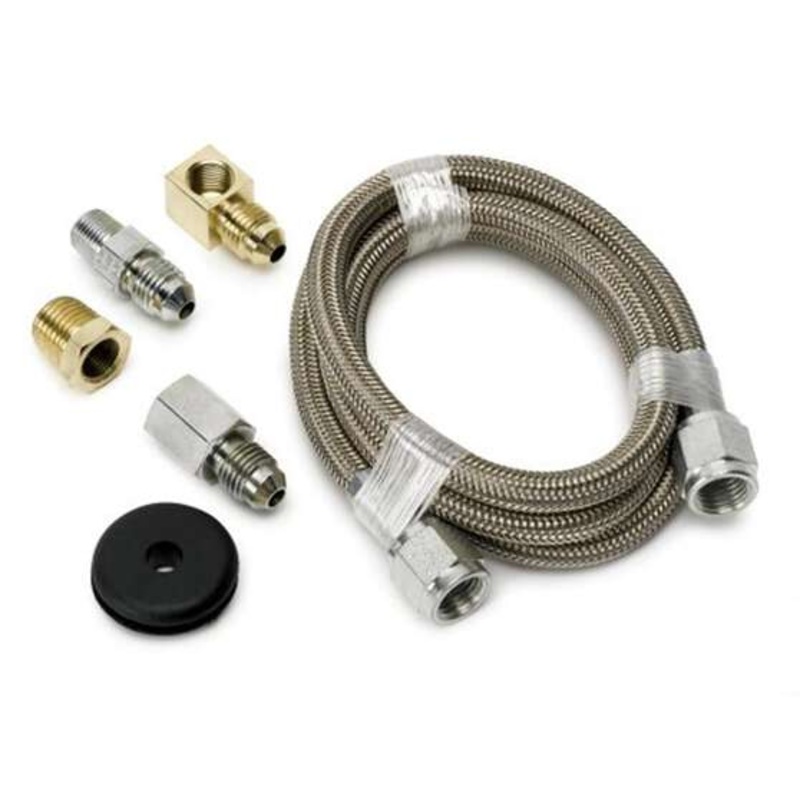 Autometer Braided Stainless Hose -4AN Includes Fittings – 3 Feet, AU3227