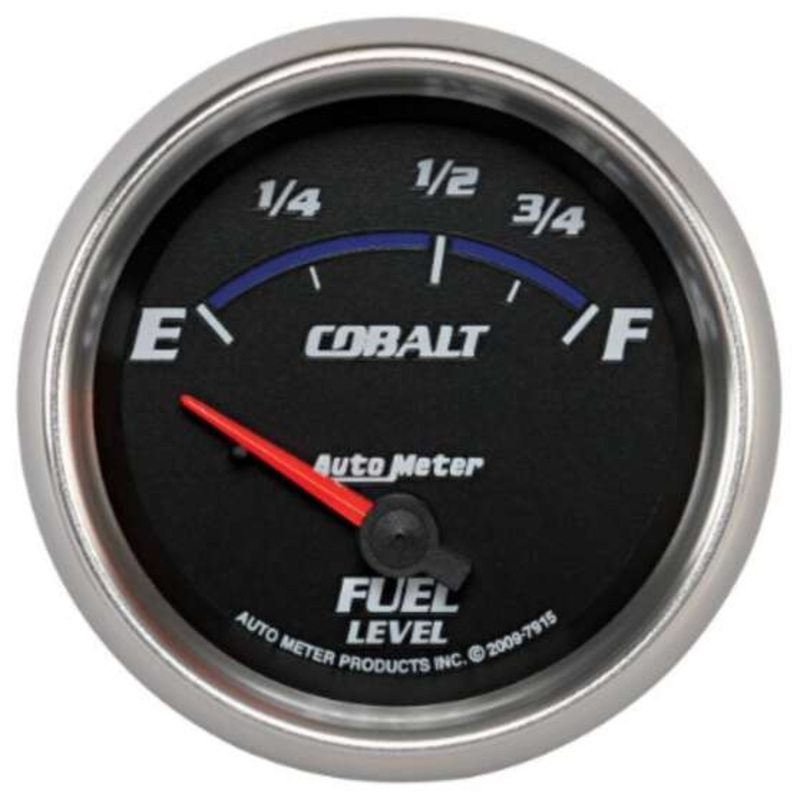 Autometer Cobalt Fuel Level Gauge Electric – 73 – 10 Ohm, 2 5/8 Inch, Short Sweep, AU7915