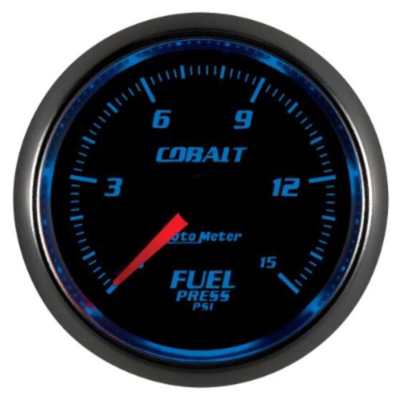 Autometer Cobalt Fuel Pressure Gauge Electric – 0 – 15 PSI, 2 1/16 Inch, Full Sweep, AU6162