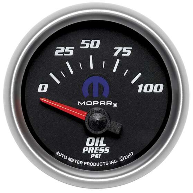 Autometer Mopar Water Temperature Gauge Black Face Electric – 100 PSI, 2 1/16 Inch, AU880015