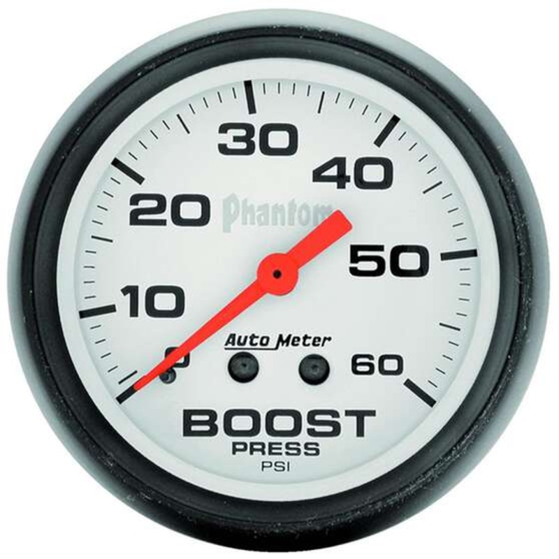Autometer Phantom Boost Gauge Mechanical – 10 Feet, 0 – 60 PSI, 2 1/16 Inch, AU5705