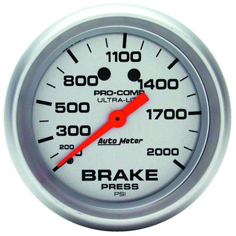 Autometer Ultra Lite Brake Pressure Gauge Mechanical – 0 – 2000 PSI, 2 5/8 Inch, AU4426