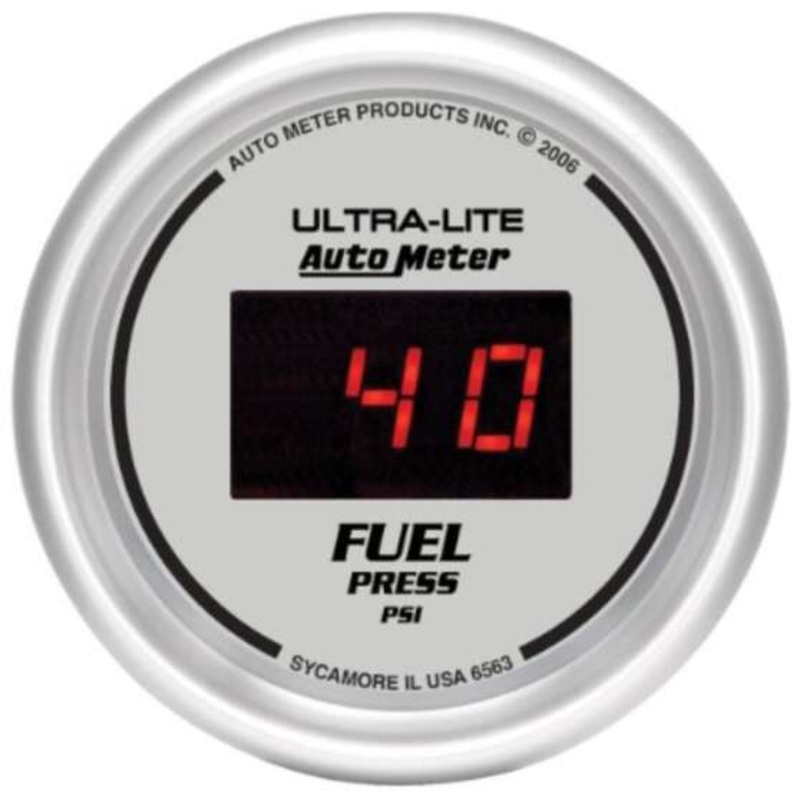 Autometer Ultra Lite Digital Fuel Pressure Gauge Electric – 5 – 100 PSI, 2 1/16 Inch, AU6563