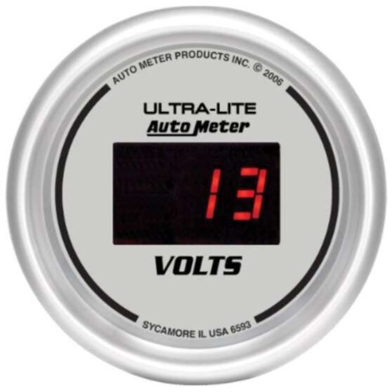 Autometer Ultra Lite Digital Voltmeter – 2 1/16 Inch, AU6593