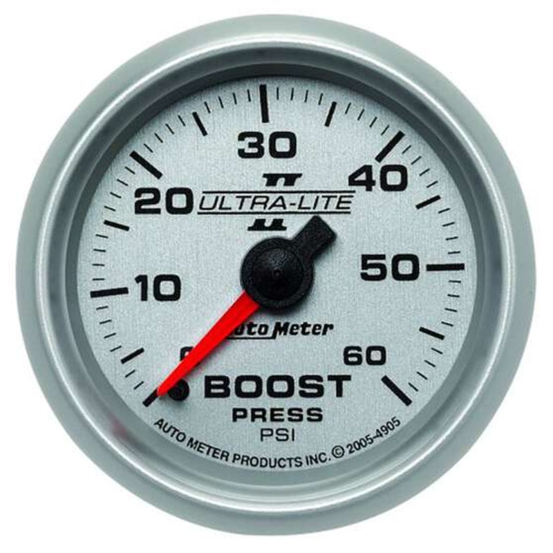 Autometer Ultra-Lite II Boost Gauge Mechanical – 0-60 PSI, 2 1/16 Inch, AU4905