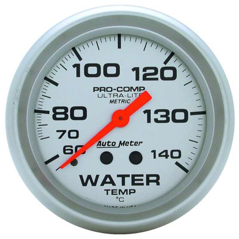 Autometer Ultra Lite Water Temperature Gauge Mechanical – 60 – 140 C, 6 Feet, 2 5/8 Inch, AU4431-M