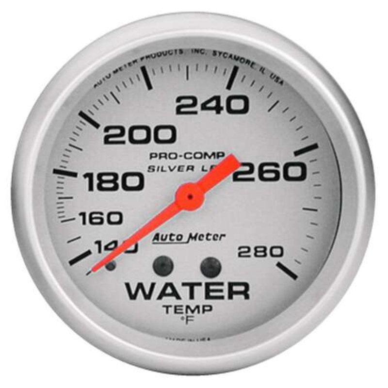 Autometer Ultra Lite Water Temperature Gauge Mechanical Liquid Filled – 140 – 280 F, 2 5/8 Inch, AU4631