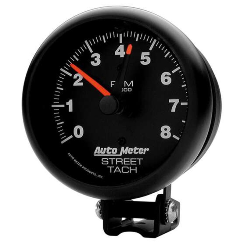 Autometer Z-Series Tachometer Pedestal Mount Adjustable Pointer – 6,000 RPM, 3 3/4 Inch, AU2894