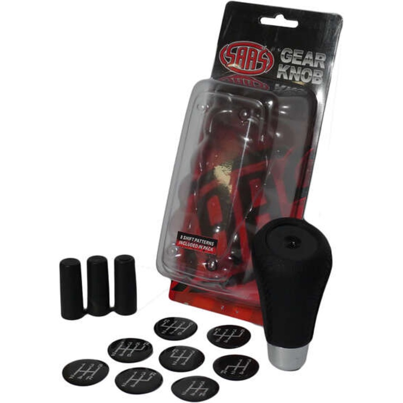 SAAS Gear Knob Black Leather With 8 Shift Patterns Inc With Gear Knob – SGKBL