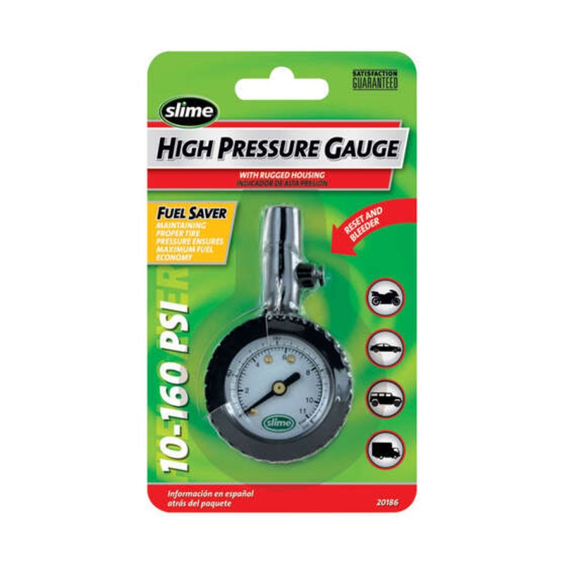 Slime High Pressure Tyre Gauge – 10-160 PSI