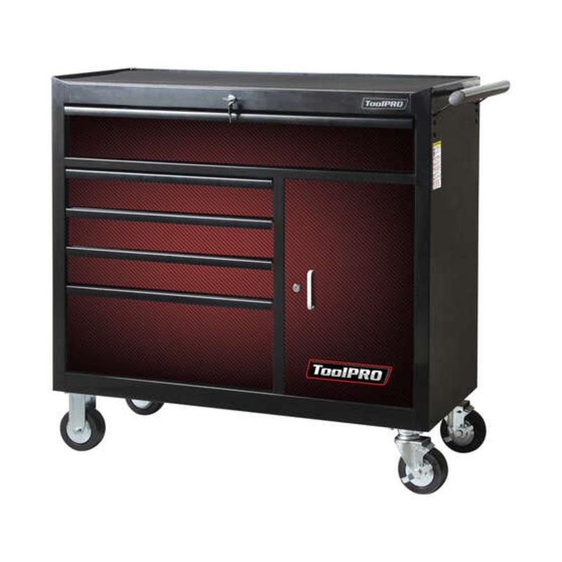 ToolPRO Tool Cabinet Magnet Fascia Set – Red Carbon Fibre, Suits 41″ Cabinet