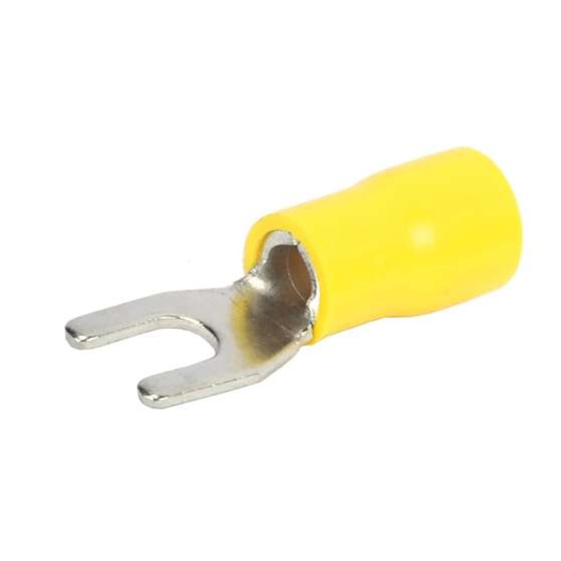 Aerpro 4.3Mm Fork Terminal Yellow – 100 Pieces, APF8Y